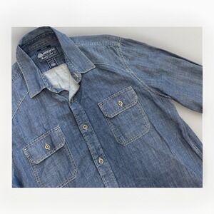 American Rag 100% Cotton Chambray Button Down Shirt Men's Medium
